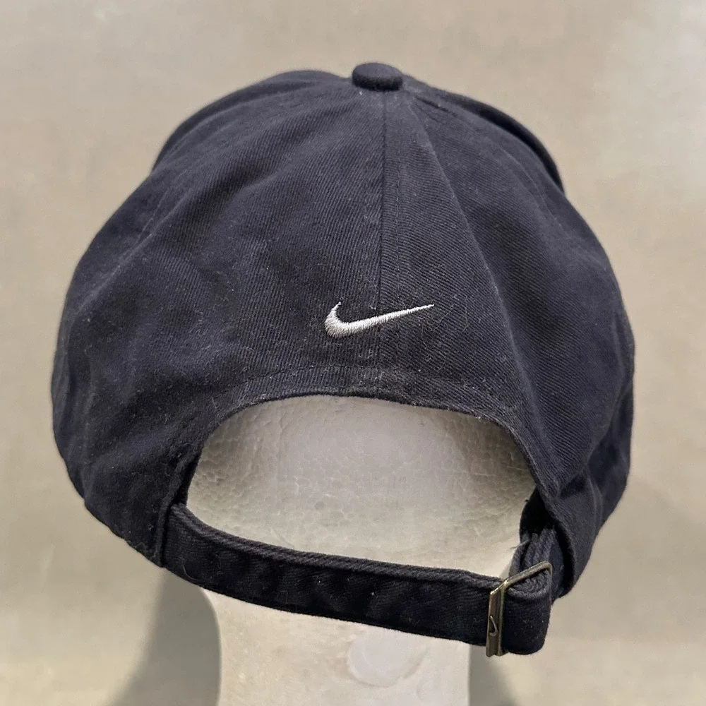 Nike Heritage Dad Hat Black Adjustable Baseball Cap Embroidered Logo Swoosh